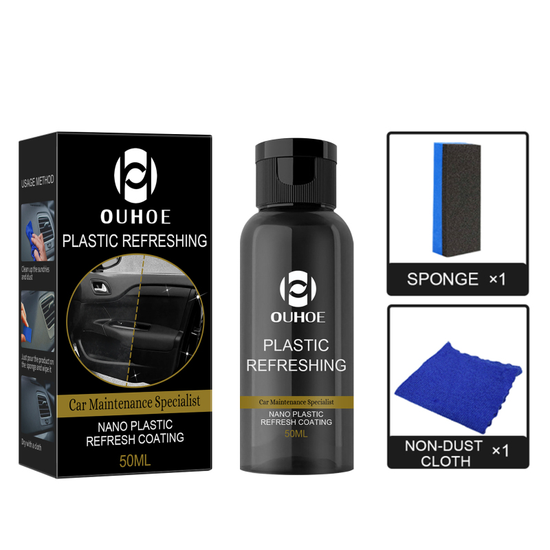 main OUHOE Dashboard Refurbisher (50ml Set) Polishing Plastic Whitening Maintenance Repair Interior Dust-Proof Cleaner