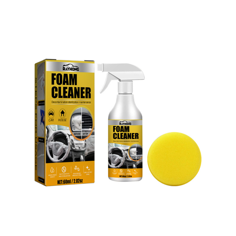 main Rayhong Car Interior Foam Cleaner, Wash Free Decontamination Seat Ceiling Instrument Panel Foam Cleaner