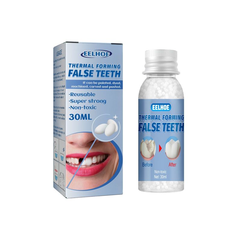 main EELHOE Malleable Dental Gel (30ml Box) Film And Television Makeup Denture Modification Temporary Dental Filling Gel For Filling Cavities And Gaps Between Teeth