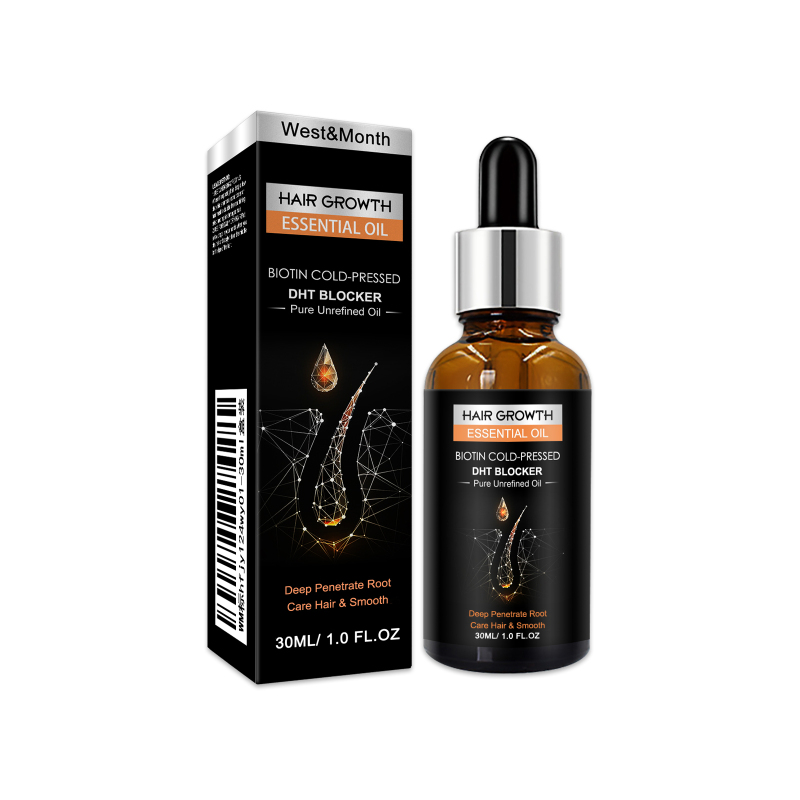 main West&Month Hair Growth Essential Oil, Dense Hair Growth Repair Dry Hair And Moisture Hair Essence