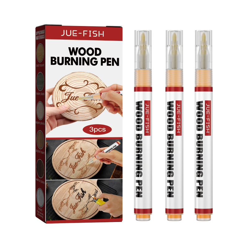 main Jue-Fish Wood Burning Pen Set Wood Marker Kids Diy Branding Brush Burning Wood Marker Set