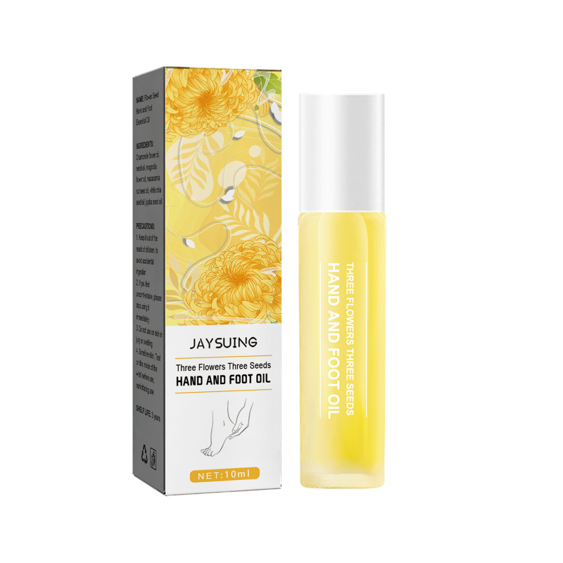 main Jaysuing Three Flowers And Three Seeds Hand And Foot Essence Oil, Repair Hands And Feet Skin Crack, Dry And Itchy Moisturizing Essence Oil