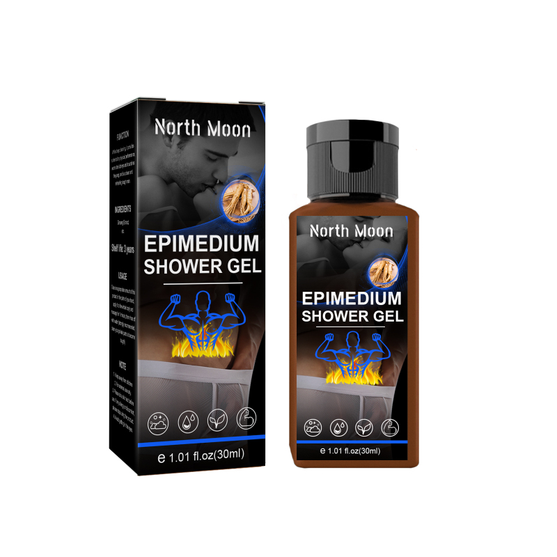North Moon Epimedium Shower Gel, Body Odor Private Parts Clean Refreshing Enhance Endurance Body Wash