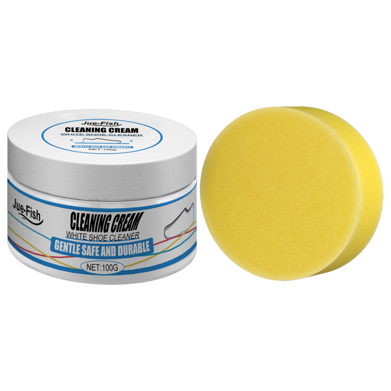 Jue-Fish Small White Shoes Cleaning Cream, Strong Decontamination Cleaning Cream Wash Sports Canvas Shoes To Remove Stains