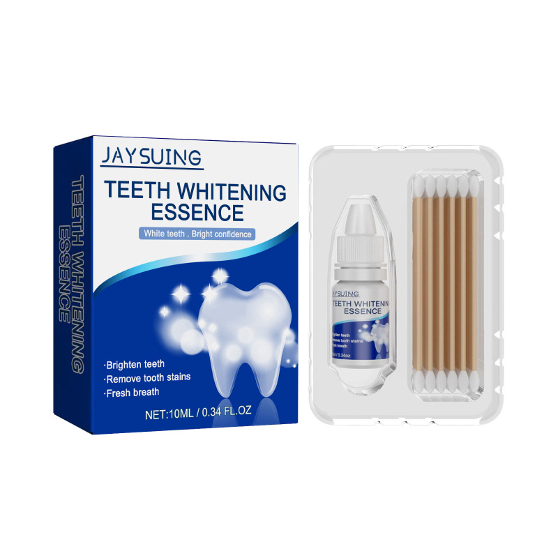 main Jaysuing Teeth Whitening Serum, Spot Whitening Dental Care Serum Clean Tartar Yellow Stains With Cotton Swabs