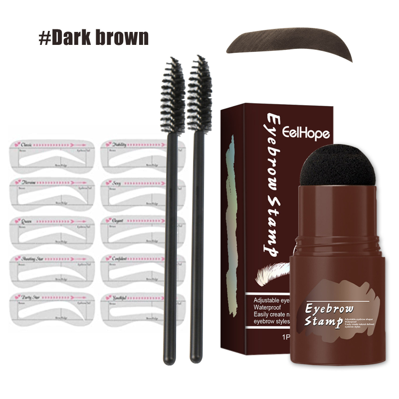 main Eelhope Eyebrow Set (Dark Brown) Eyebrow Makeup Lazy Hairline Powder Natural Waterproof Makeup Shadow Set