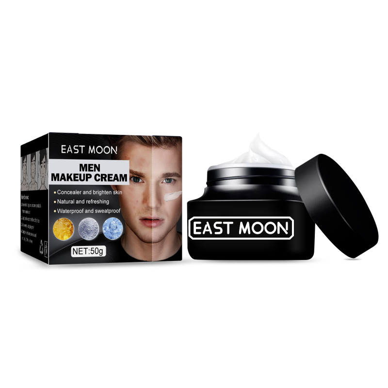 main East Moon Men's No Makeup Cream Light Makeup Concealer Acne Imprinted skin Blemishes hydrating moisturizing lazy Skin Beauty Cream