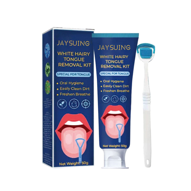 Jaysuing Tongue Coating Cleaning Set, Oral Care Remove Odors Fresh Breath Tongue Coating Cleaning Set