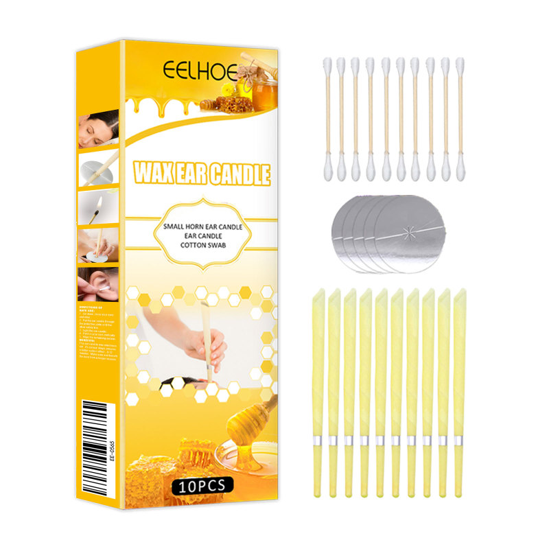 main EELHOE Scented Ear Candle Clean Earwax Relax Maintenance Aromatherapy Trumpet Plug With Cotton Swab