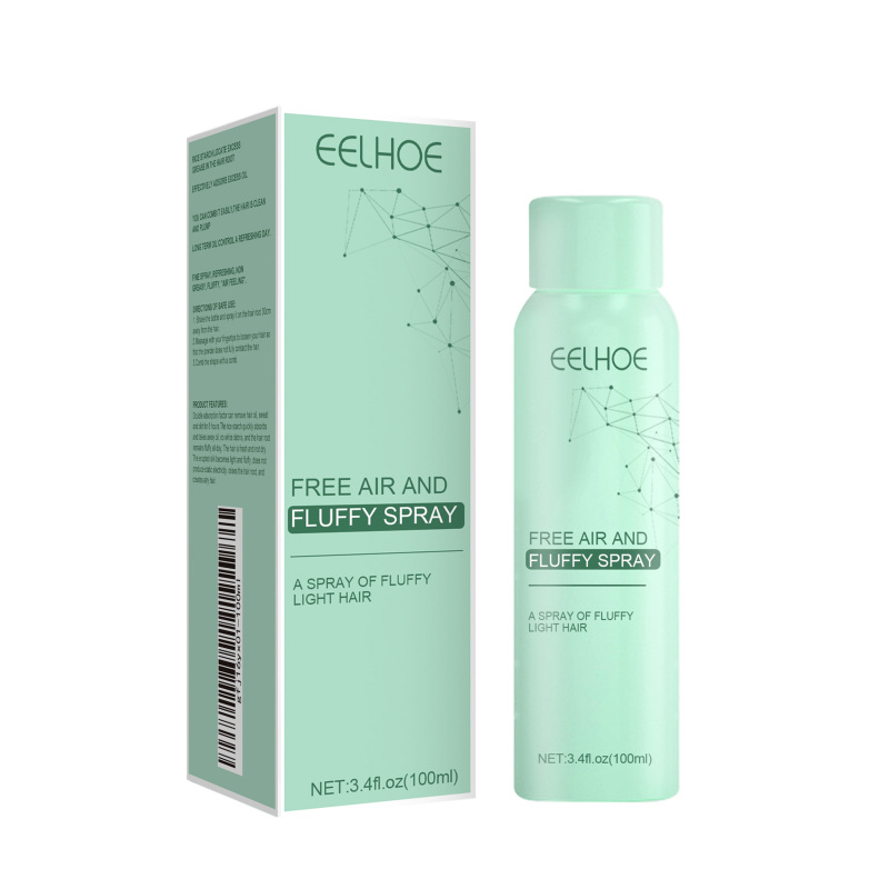 EELHOE No-Wash Dry Hair Spray, Air Fluffiness Remove Oil Dry And Cool Shampoo-free Dry Hair Agent