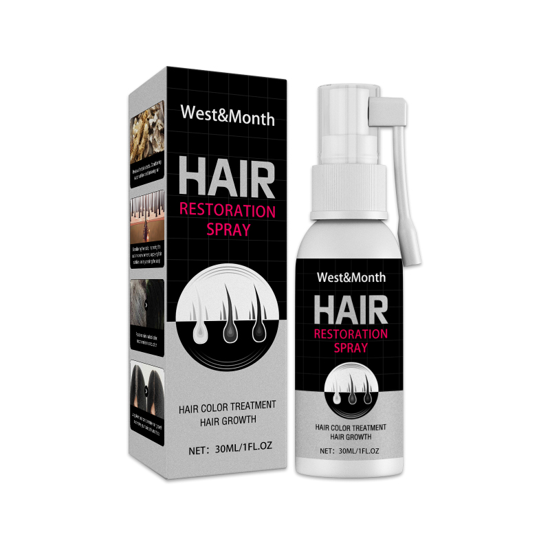 main West&Month Dark Hair Spray Plant Extract Soft Nourishing Massage Scalp Strong Hair Spray