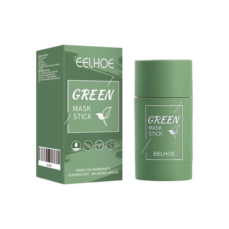 main EELHOE Green Tea Solid Mask, Deep Cleansing Hydrating Mask Stick Pore-Narrowing Paste Mask Stick