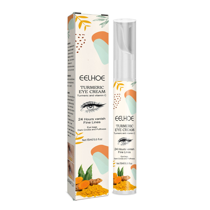 EELHOE Turmeric Eye Cream Lightens Fine Lines, Dark Circles, Tightens Eyes, Moisturizes And Brightens Skin