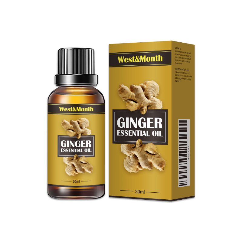 main West&Month Ginger Essential Oil, Gentle And Caring Daily Massage, Refreshing And Pleasant, Pure Care Essence Oil