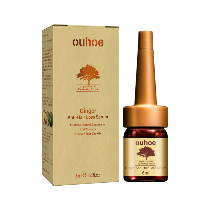 main OUHOE Ginger Anti-Hair Loss Serum, Moisturize Dry Short-Tempered Essence Nutrition Strong Repair Hair Follicle Damage