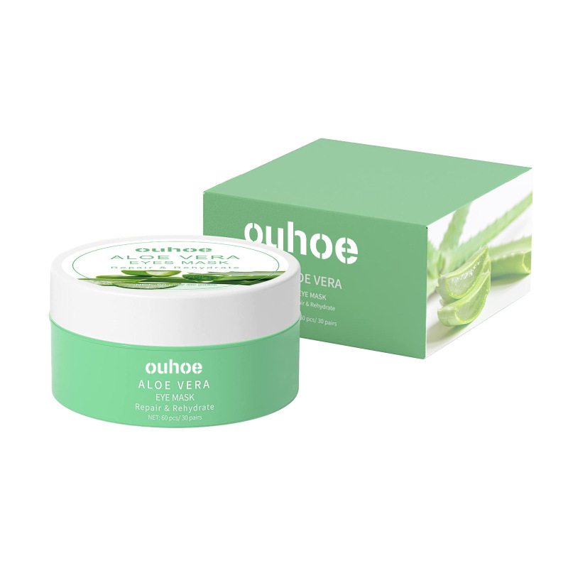 OUHOE Aloe Vera Eye Mask - Aloe Vera Extract Moisturizing And Nourishing Eye Area Wrinkles, Softening Skin, Eye Care Patch