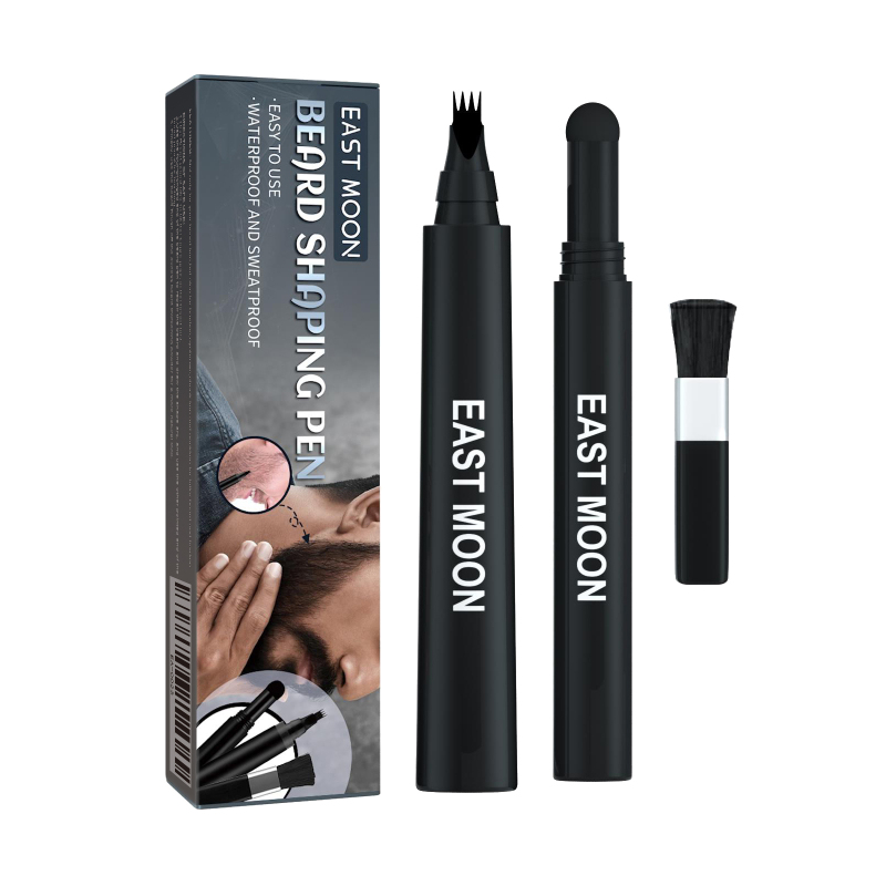main East Moon Beard Filler Pen Set, 3-in-1 Brush Beard Filler Men's beard care filler