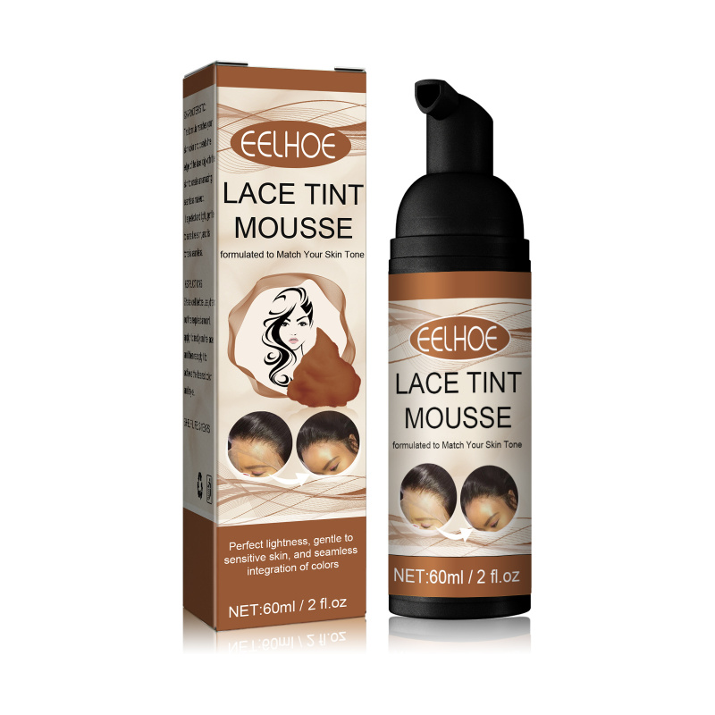 EELHOE Lace Tint Mousse, No Damage Hair Easy To Color Wig Color Disposable Hair Conditioner