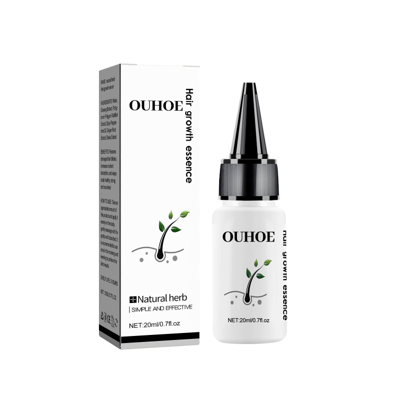 main OUHOE Hair Growth Essence, Herbal Essence Nourishing Durable Solid Hair Fall Prevention Dense Hair Scalp Hair Care