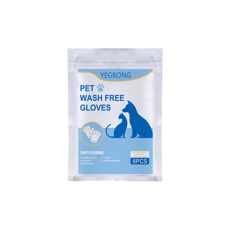 main Yegbong Pet Herbal Gloves, Cleaning Wipes No-Bath No-Wash Non-Woven Gloves For Feline Handling