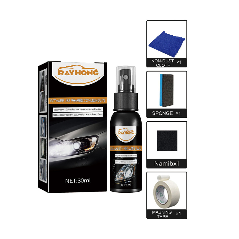 main Rayhong Car Headlight Repair Set, Car Headlight Repair, Headlight Crystal Plating, Car Refurbishment Spray