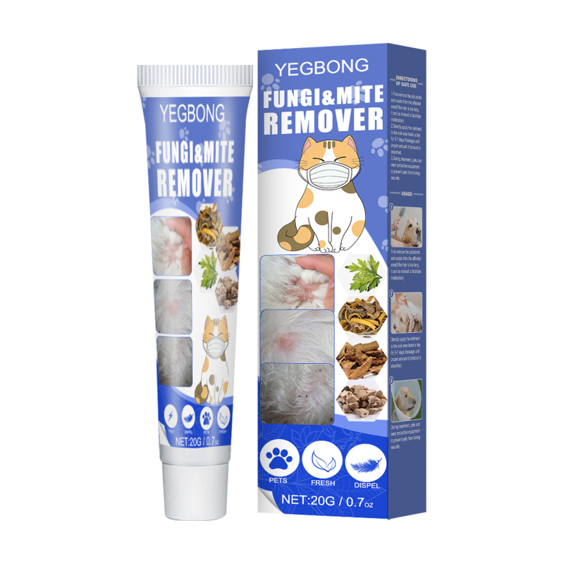 Yegbong Pet Mite Relief Cream, For Pet Dogs And Cats Skin Itching And Mite Removal Topical Care Cream