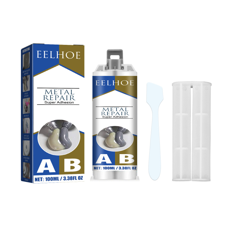 main EELHOE Metal Ab Casting Adhesive (100ml) Is A Metal Repair Agent For Filling Cracks, Sealing Leaks, Quick-Drying Cracks And High-Temperature Resistant Welding