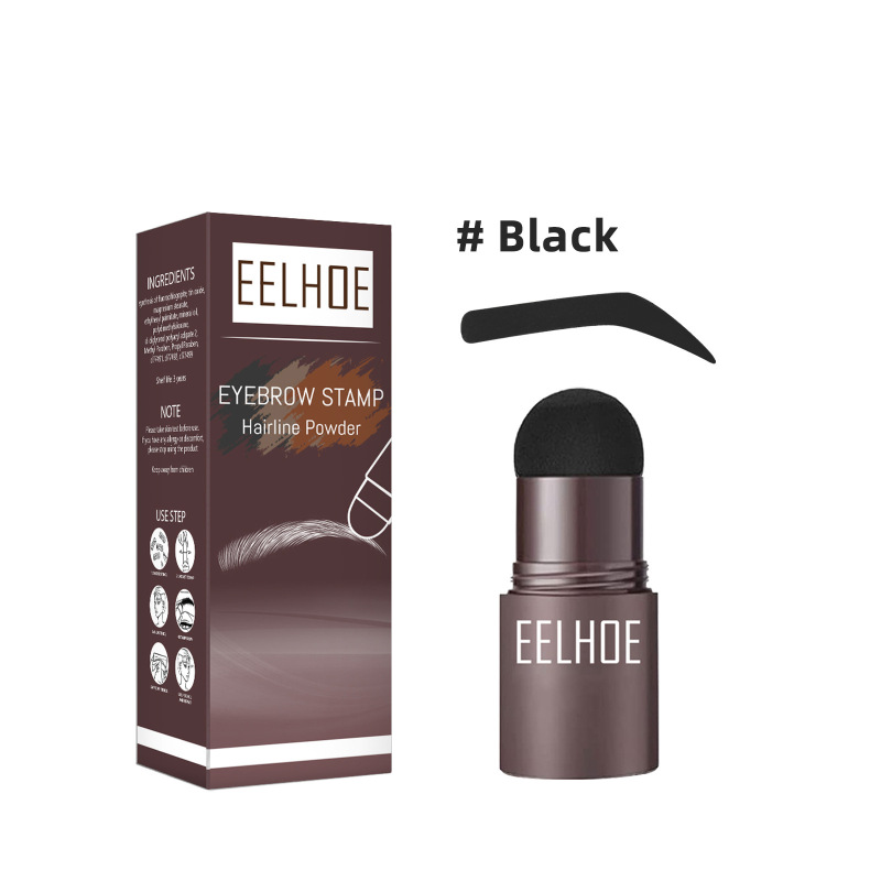 main EELHOE Eyebrow Print Mold Eyebrow Drawing (Black Box) Lazy Eyebrow Filling Makeup Eyebrow Cake Waterproof Hairline Powder