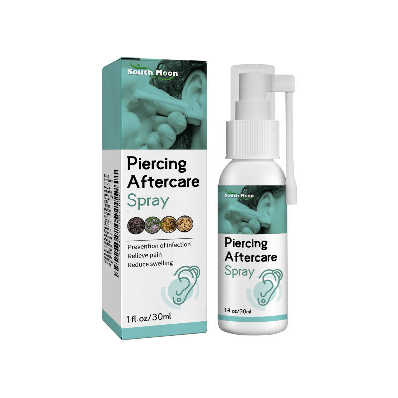 main South Moon Ear Hole Care Spray: Gentle Cleansing For Ear Holes, Removing Dirt Behind The Ears, Moisturizing And Hydrating, Portable For Easy Maintenance.