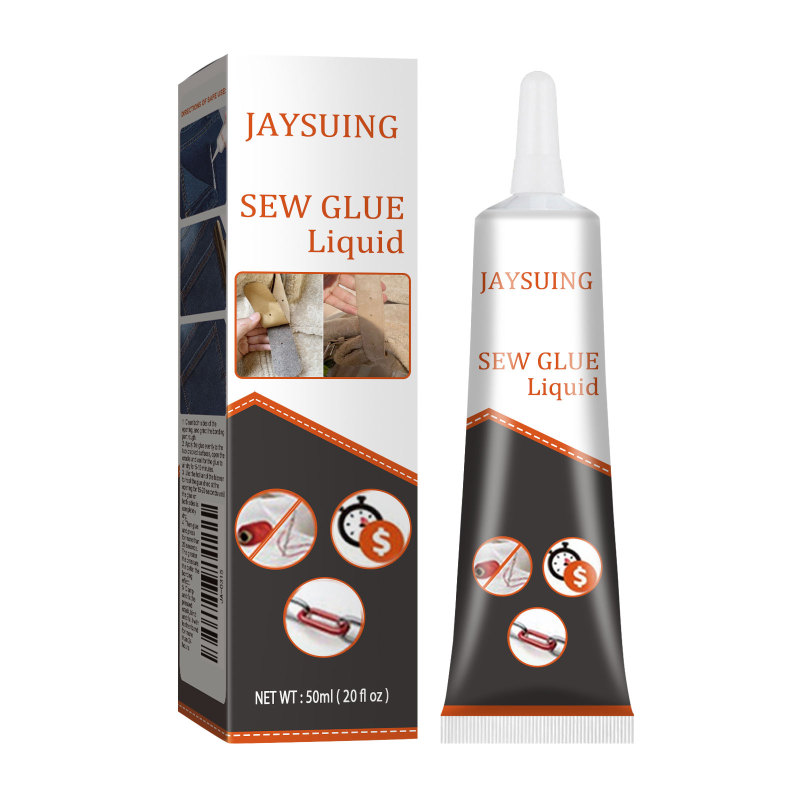 main Jaysuing Fabric Sewing Glue, Fabric Sewing Rubber Shoe Pad Clothes Jeans Torn Repair Fabric Glue