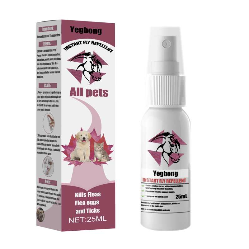 Yegbong Pet Repellent, Flea Removal For Cats And Dogs External Tick And Tick Anti-Itch Spray For Cats And Dogs