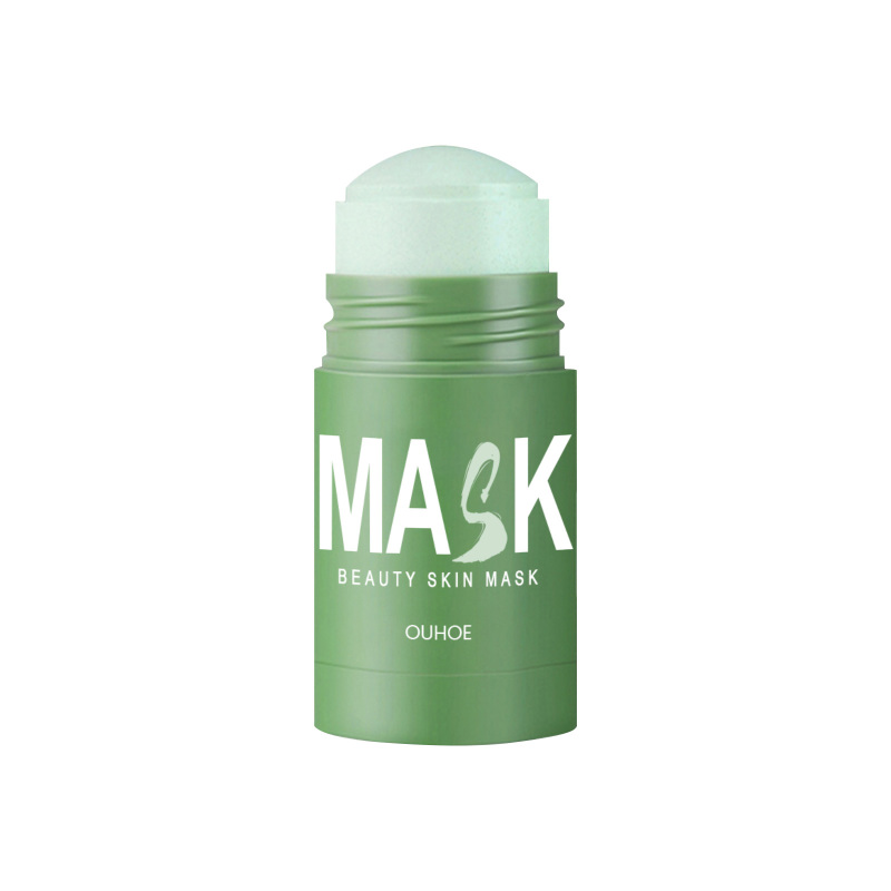 main OUHOE Green Tea Mask Stick, Acne Blackheads Pimple Face Cleansing And Pore-Tightening Smear Mask Clay
