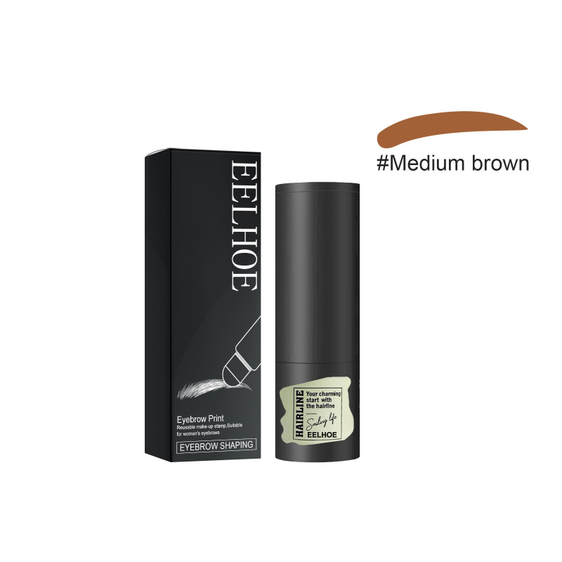 EELHOE Brow Print Set, Waterproof Stereo-Plastic Eyebrow Styling Quick Eyebrow Card Make-Up Natural Hairline Powder