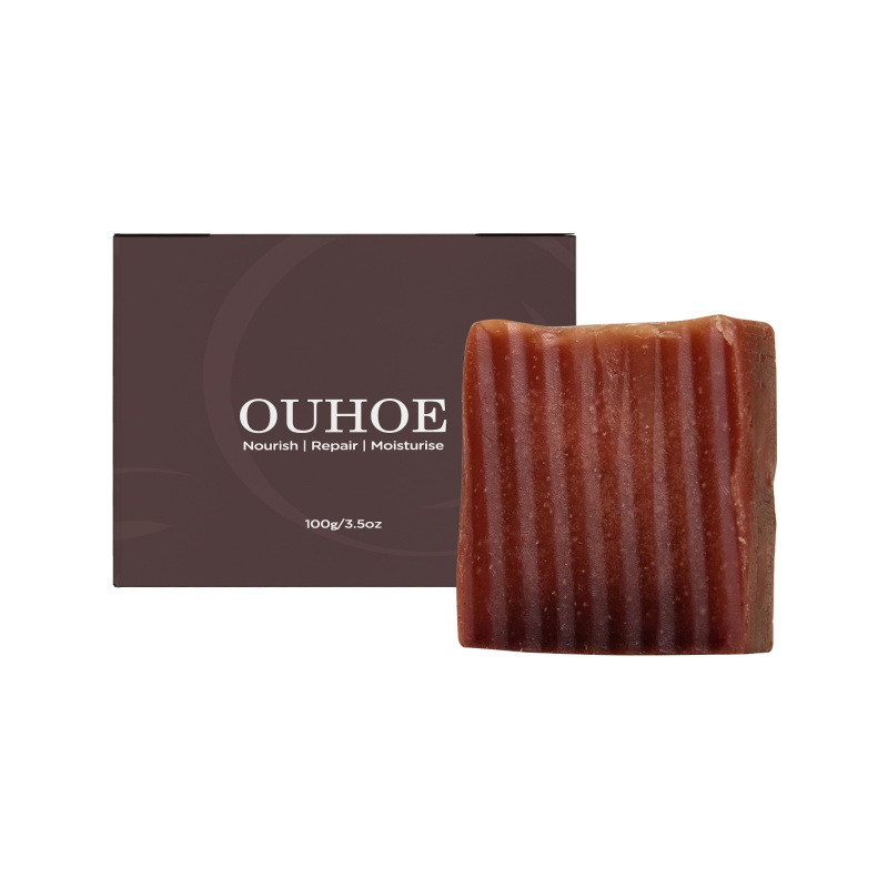 main OUHOE Shampoo And Conditioner Soap (Square Red) Cleanses Hair, Moisturizes Scalp, Repairs Damaged Hair, Reduces Hair Loss And Strengthens Hair