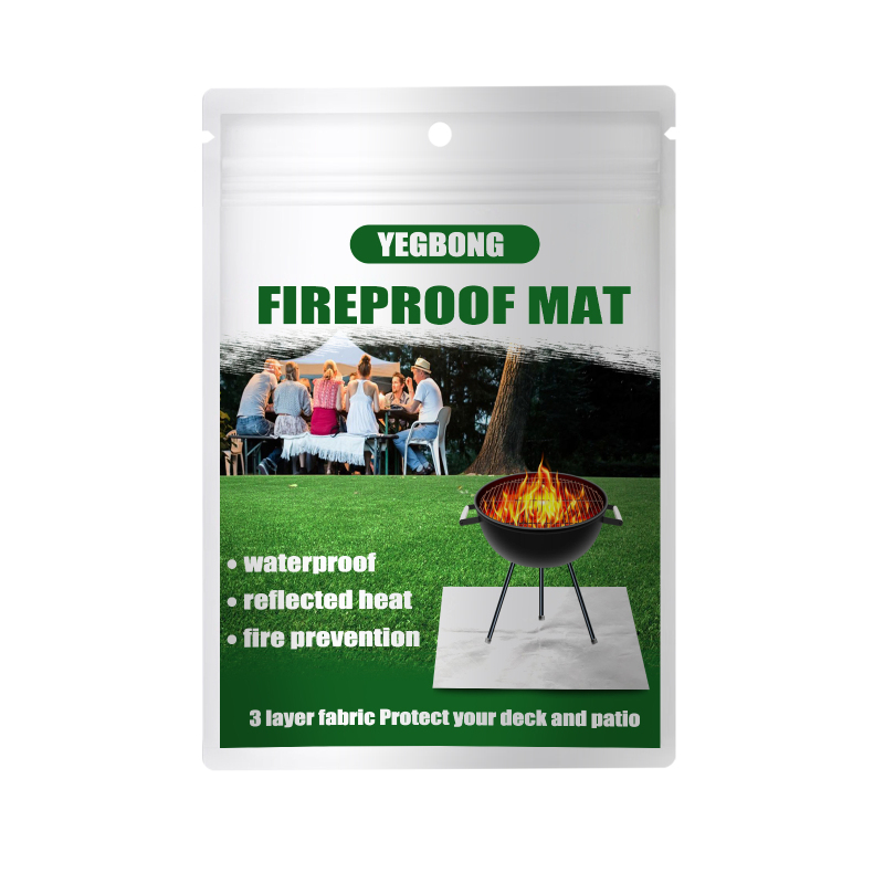 Yegbong Fire Mat, Outdoor Fire Pit Mat Oven Heat Insulation Mat Fire Pot Barbecue Mat Square Protective Mat