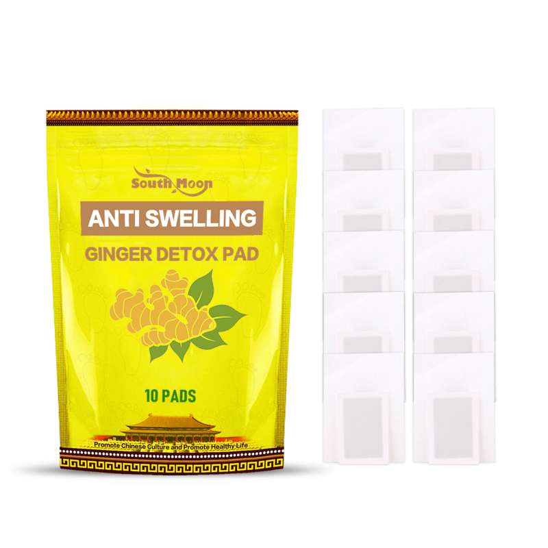 main South Moon Ginger Foot Patch, Foot Deep Cleaning Ginger Essence Foot Point Cold Dispelling Wet Body