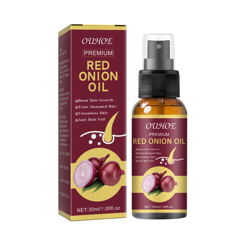 main OUHOE Onion Hair Growth Essential Oil, Strengthens And Hydrates Hair Growth Hair Dense Hair Care Spray