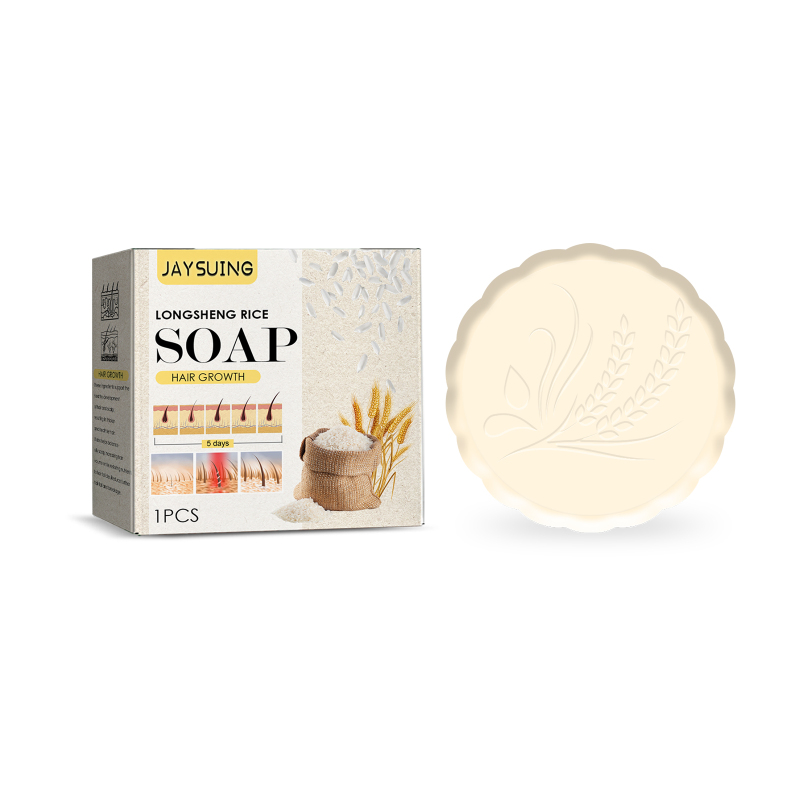 main Jaysuing Rice Shampoo Soap, Rice Essence Promotes Dense Hair Nourishing And Repairing Shampoo Soap