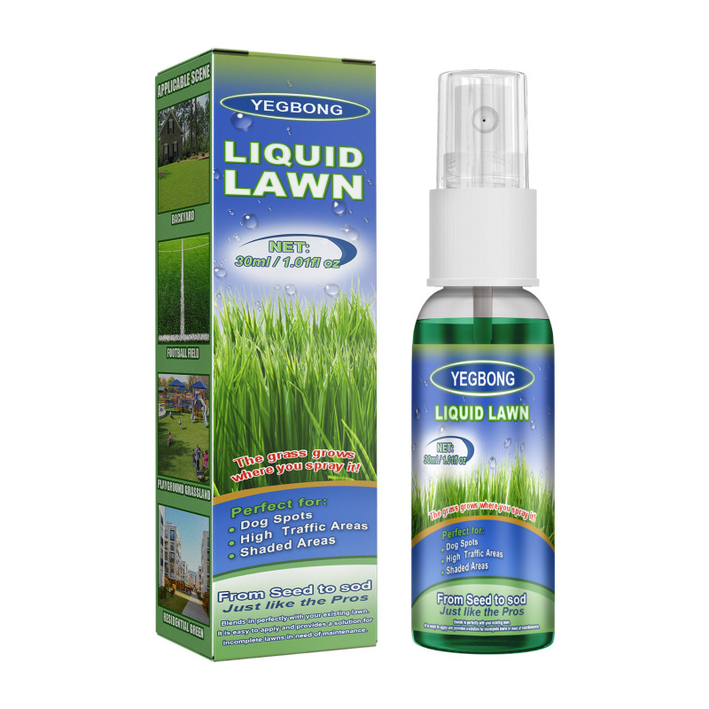 Yegbong Green Lawn Spray, Backyard Outdoor Playground Football Field Grass Growth Concentrated Nutrient Solution Spray