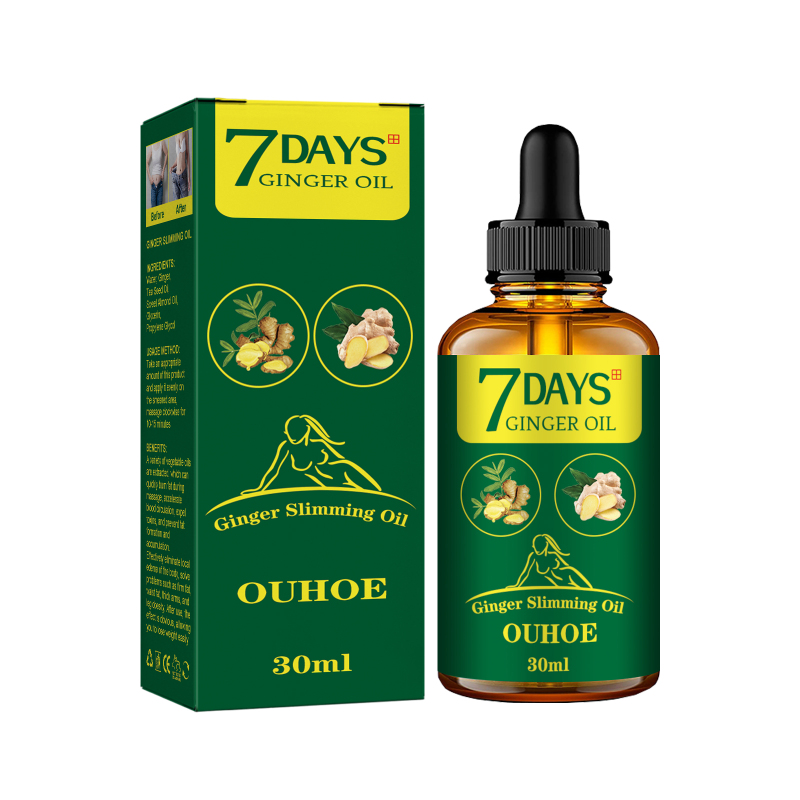 main OUHOE Ginger Body Shaping Essential Oil, Shaping Body Tightening And Slimming Care Massage Essential Oil