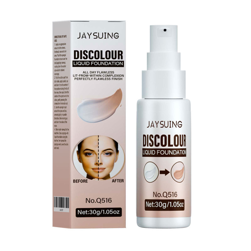 Jaysuing Temperature-Adjustable Foundation Liquid - Daily Portable Concealer That Enhances Skin Luminosity And Evenly Tones The Complexion Of The Face.
