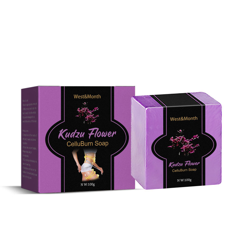 main West&Month Delicate Puerariae Flower Soap Body Cleansing And Firming Skin Arms Belly Delicate Body Shaping Soap