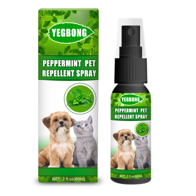 main Yegbong Peppermint Pet Repellent Spray, Dog Mite Spray Pet Mite Fungus Spray For Cats And Dogs