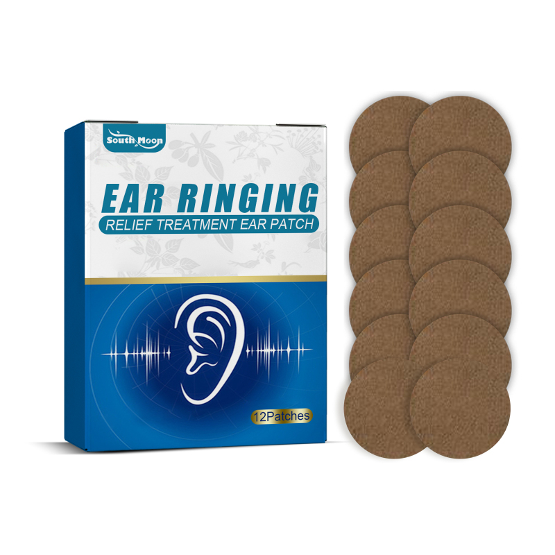 South Moon Tinnitus Patch, For Hearing Loss (12 Pieces), Ear Back Acupoint Patch For Hearing Loss, Ear Discomfort, Ear Itching, Tinnitus, Ear Health Patch