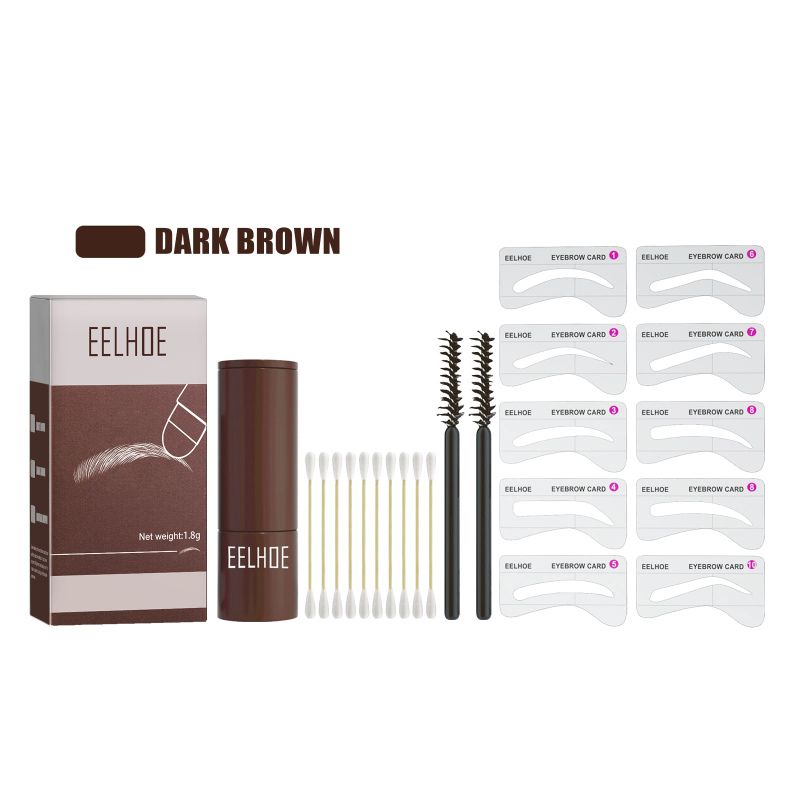 EELHOE Brow Print Set, Stamp Thrush Fill Eyebrow Hairline Shadow Embellishment Eyebrow Shape Waterproof Without Removing Makeup