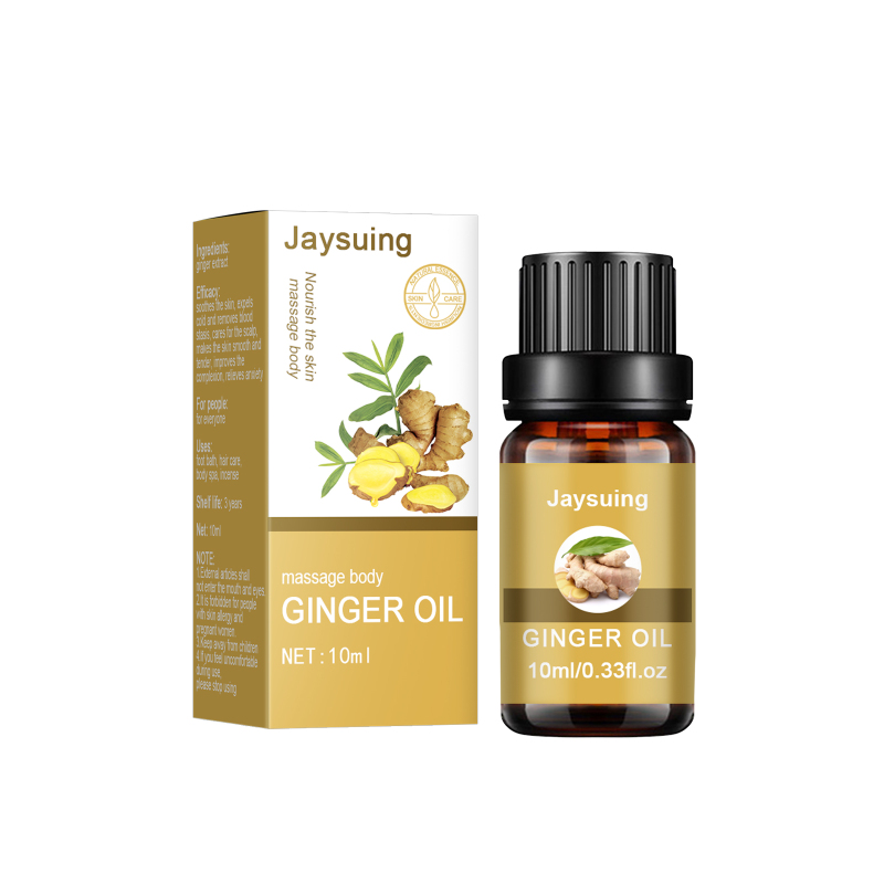 main Jaysuing Ginger Body Care Essential Oil, Dispelling Cold Physiotherapy Activating Collaterals Massage Firming Body Shaping Scraping Care Essential Oil
