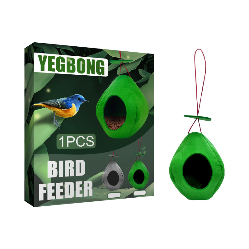 main Yegbong Bird Feeder Hanging Felt Cloth Bird Feeder Wild Balcony Outdoor Guide Bird Feeder
