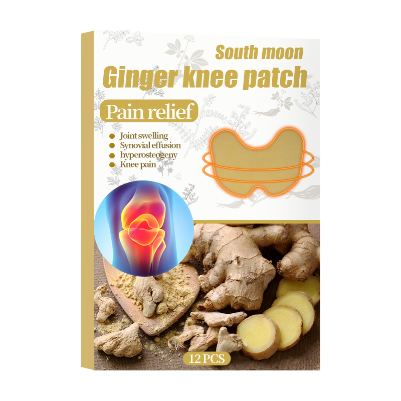 main South Moon Ginger Knee Patch, Warm Patch Hot Compress Ginger Patch Neck Shoulder Waist Leg Joint Knee Pain Patch