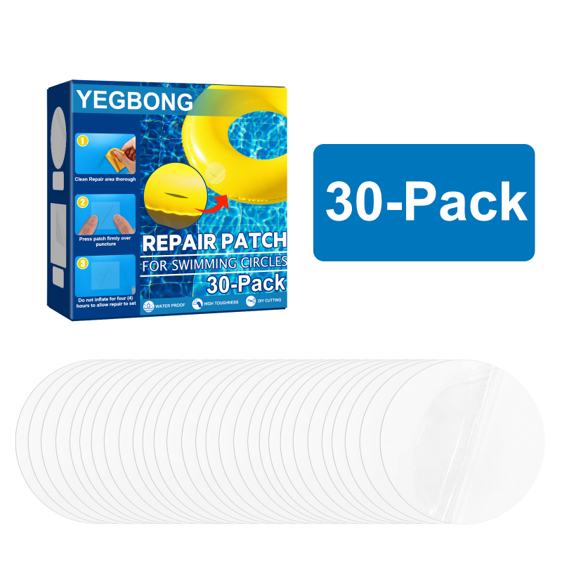 main Yegbong Swimming Ring Repair Repair Kit, Self-Adhesive Lining Patch Swimming Ring Inflatable Pontoon Waterproof Seal